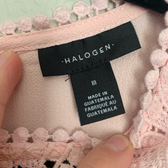 NWOT Halogen Lace and Crepe Blouse - Picture 9 of 9